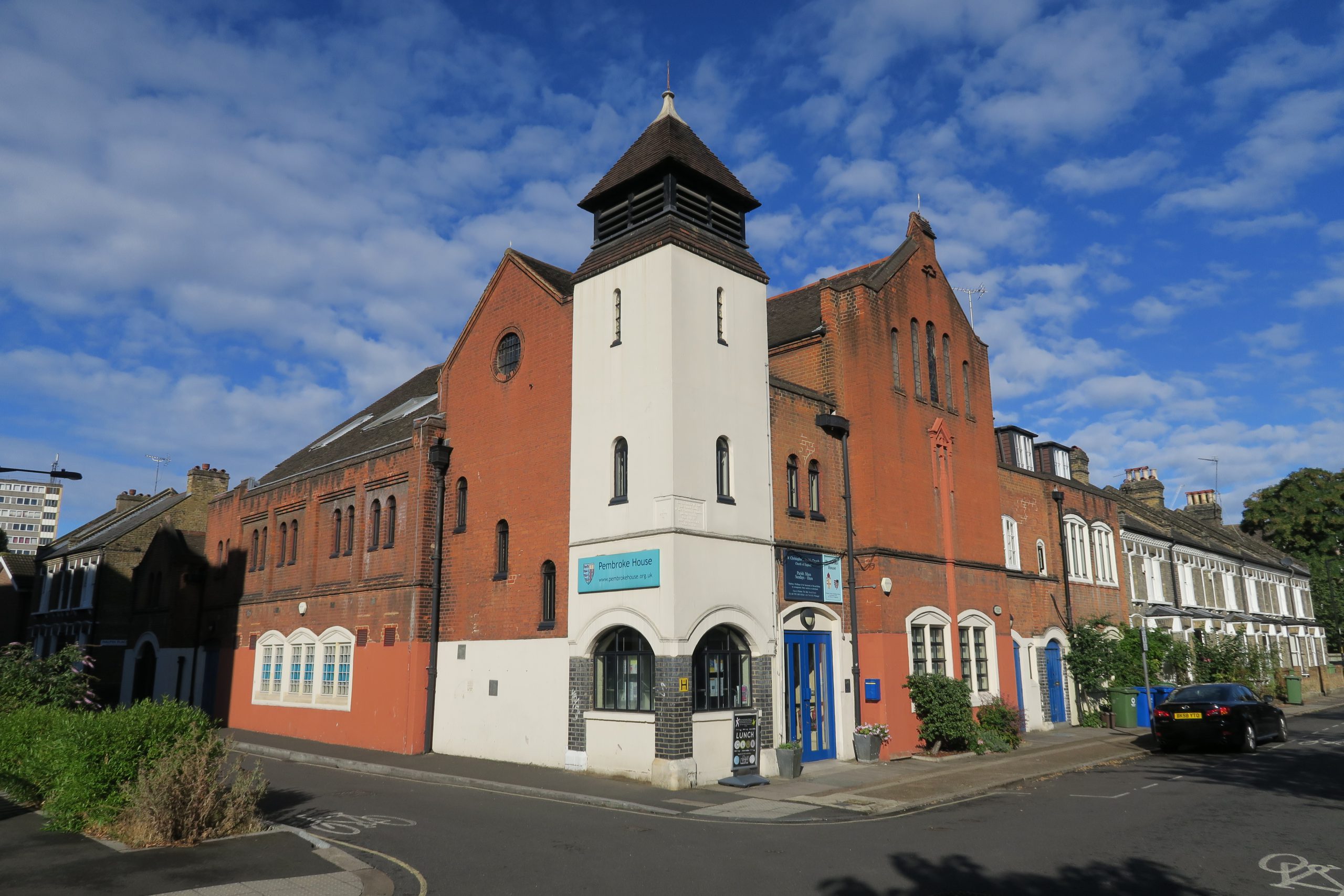 Pembroke House's building, where in-person activities are currently paused due to the coronavirus